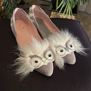 Kate Spade ♠️ Owl flats. worn gently